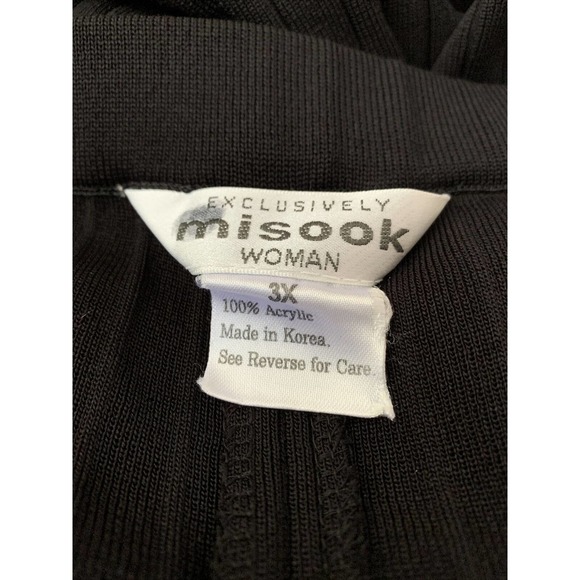 EXCLUSIVELY MISOOK WOMENS PLUS Black KNIT PANTS SIZE 3X / 24W Acrylic - Picture 5 of 9